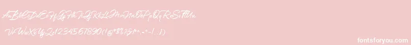 Greathfella Font – White Fonts on Pink Background