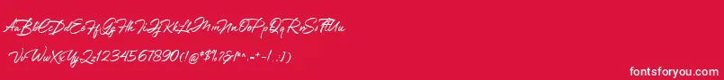 Greathfella Font – White Fonts on Red Background