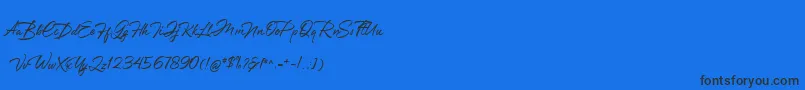 Шрифт Greathfella – чёрные шрифты на синем фоне