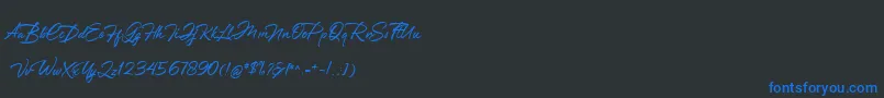Шрифт Greathfella – синие шрифты на чёрном фоне