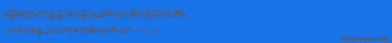 Greathfella-fontti – ruskeat fontit sinisellä taustalla