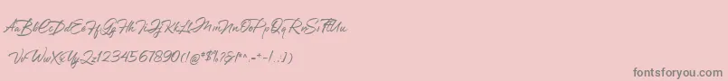 Greathfella-Schriftart – Graue Schriften auf rosa Hintergrund