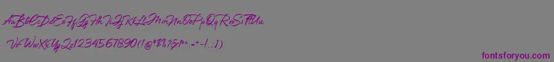 Greathfella Font – Purple Fonts on Gray Background