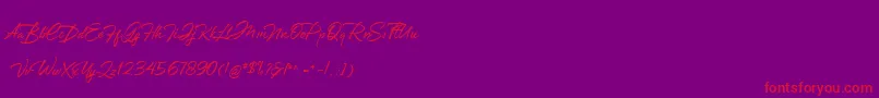 Greathfella Font – Red Fonts on Purple Background