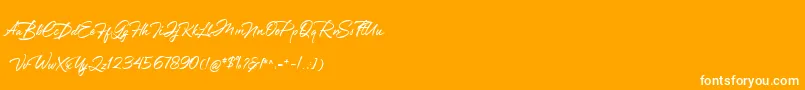 Greathfella Font – White Fonts on Orange Background