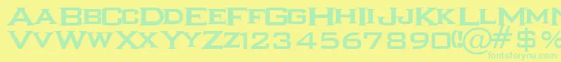 Ikarrg ffy Font – Green Fonts on Yellow Background