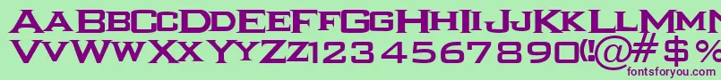 Ikarrg ffy Font – Purple Fonts on Green Background