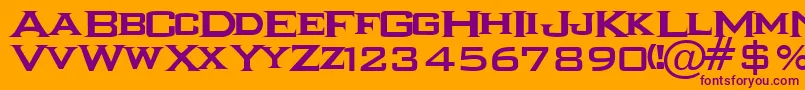 Ikarrg ffy Font – Purple Fonts on Orange Background