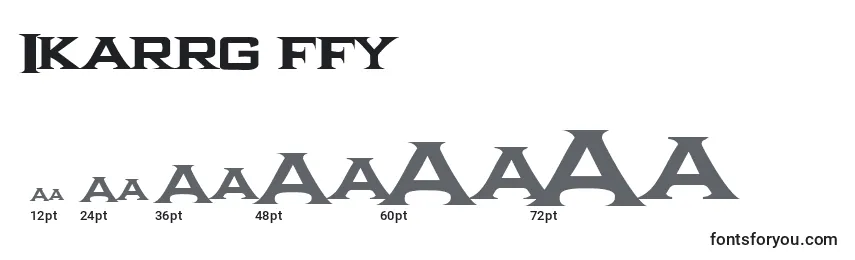 Размеры шрифта Ikarrg ffy