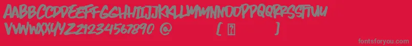 Czcionka Greathunt – szare czcionki na czerwonym tle
