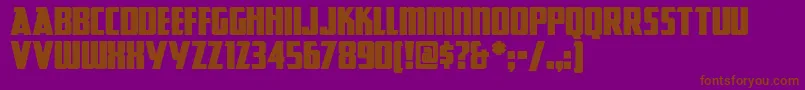 フォントGreatLakesNF – 紫色の背景に茶色のフォント
