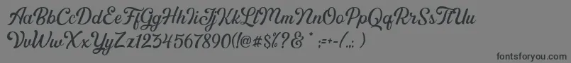 Greatly DEMO-Schriftart – Schwarze Schriften auf grauem Hintergrund