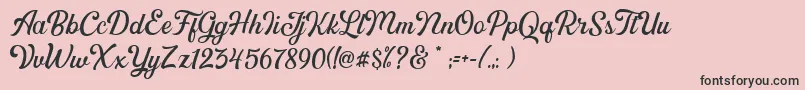 Greatly DEMO Font – Black Fonts on Pink Background