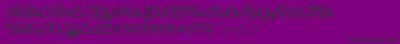 Greatly DEMO-Schriftart – Schwarze Schriften auf violettem Hintergrund