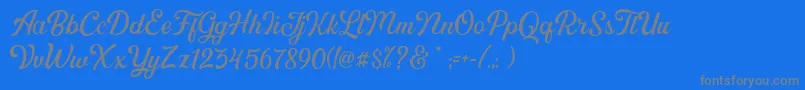 Greatly DEMO-Schriftart – Graue Schriften auf blauem Hintergrund