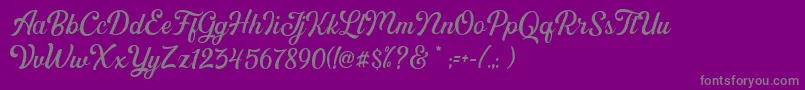 Greatly DEMO-Schriftart – Graue Schriften auf violettem Hintergrund