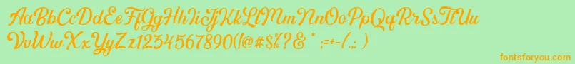 Greatly DEMO Font – Orange Fonts on Green Background