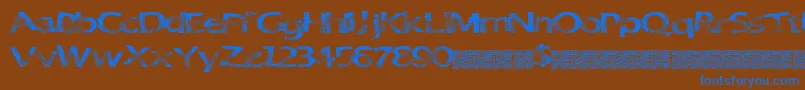 GreatParty Font – Blue Fonts on Brown Background