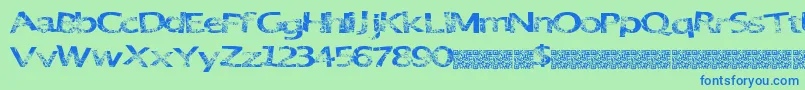 GreatParty Font – Blue Fonts on Green Background