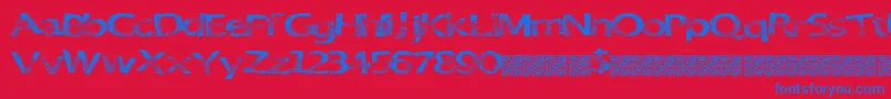 GreatParty Font – Blue Fonts on Red Background