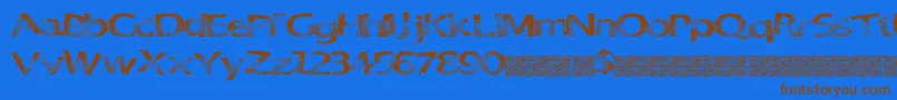 GreatParty Font – Brown Fonts on Blue Background