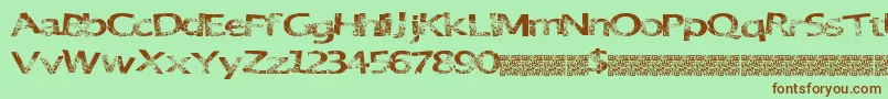 GreatParty Font – Brown Fonts on Green Background