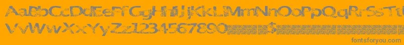 GreatParty-Schriftart – Graue Schriften auf orangefarbenem Hintergrund