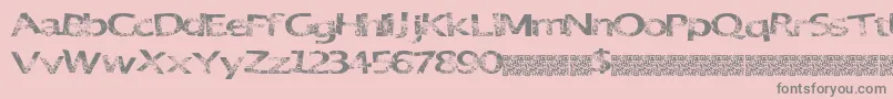 GreatParty Font – Gray Fonts on Pink Background