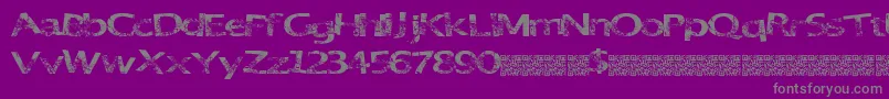 GreatParty Font – Gray Fonts on Purple Background