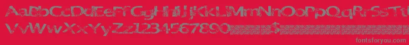 GreatParty Font – Gray Fonts on Red Background