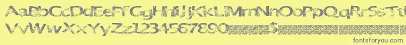 GreatParty Font – Gray Fonts on Yellow Background