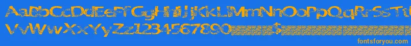 GreatParty Font – Orange Fonts on Blue Background