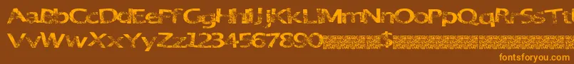 GreatParty Font – Orange Fonts on Brown Background