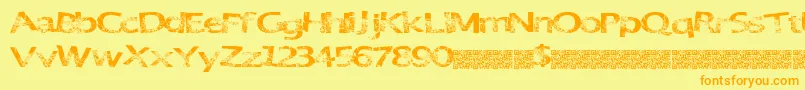 GreatParty Font – Orange Fonts on Yellow Background