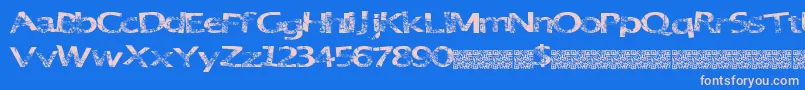 GreatParty Font – Pink Fonts on Blue Background