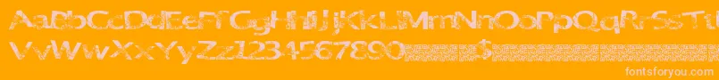 GreatParty Font – Pink Fonts on Orange Background