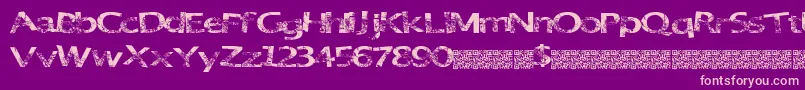 GreatParty Font – Pink Fonts on Purple Background