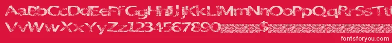 GreatParty Font – Pink Fonts on Red Background