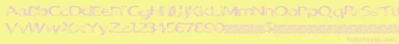 GreatParty Font – Pink Fonts on Yellow Background