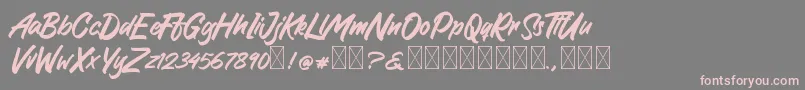 GreattongBrush Font – Pink Fonts on Gray Background