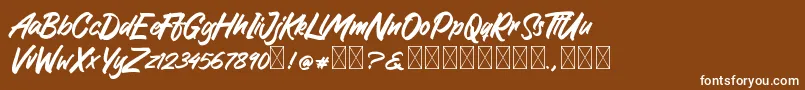 GreattongBrush Font – White Fonts on Brown Background