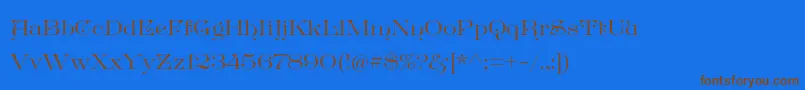 GreatVictorian Standard Font – Brown Fonts on Blue Background