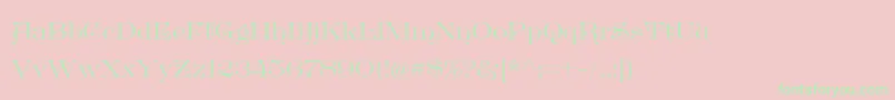 GreatVictorian Standard-Schriftart – Grüne Schriften auf rosa Hintergrund