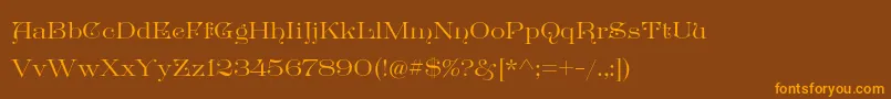 GreatVictorian Standard Font – Orange Fonts on Brown Background