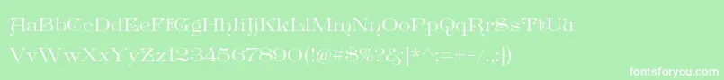 GreatVictorian Standard-Schriftart – Weiße Schriften auf grünem Hintergrund