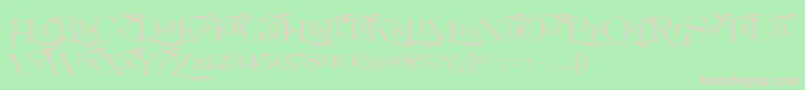 GreatVictorian Swashed-fontti – vaaleanpunaiset fontit vihreällä taustalla