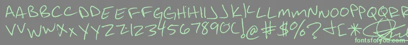JonnyMack Font – Green Fonts on Gray Background