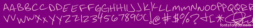 JonnyMack Font – Pink Fonts on Purple Background