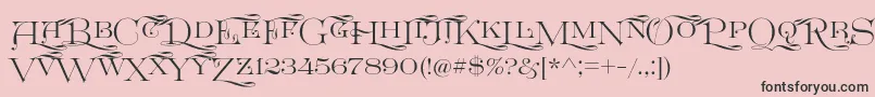 GreatVictorian SwashedSC Font – Black Fonts on Pink Background