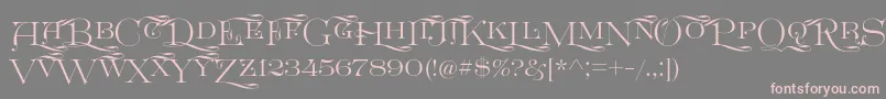 GreatVictorian SwashedSC Font – Pink Fonts on Gray Background